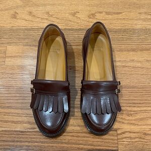 Sezane Brown Leather Loafers